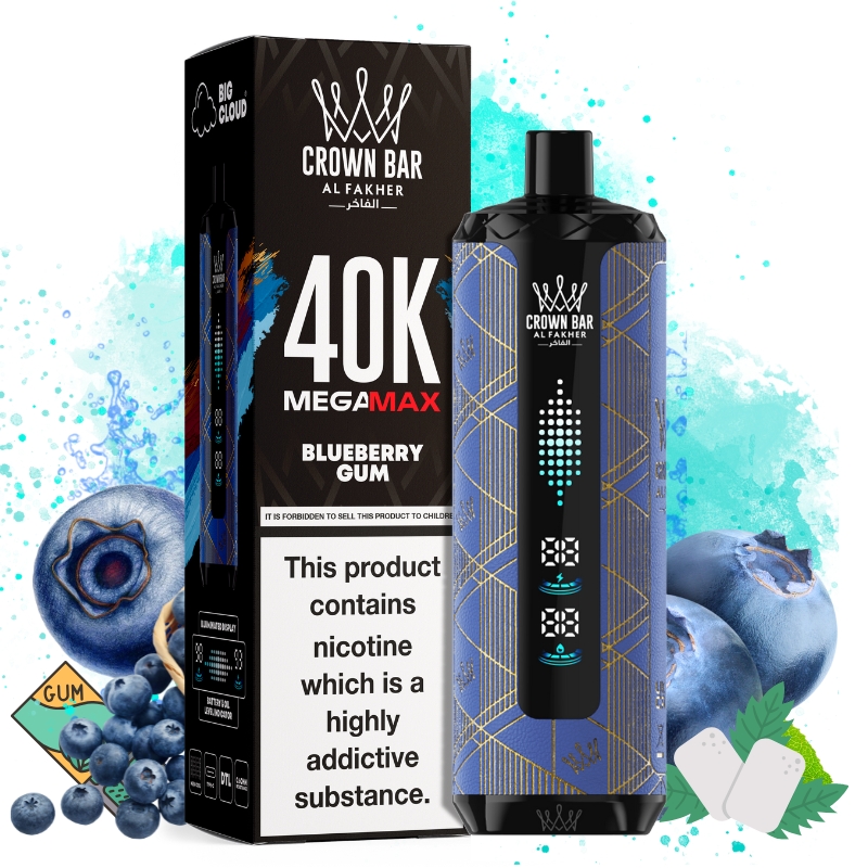Al Fakher Mega Max 40000 Blueberry Gum sabor